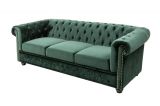 Pohovka CHESTERFIELD 205 CM zelená samet