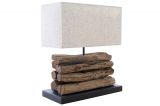 Stolní lampa PERIFERE BEIGE 40 CM naplavené dříví