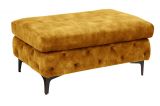 Taburet MODERN BAROCCO XL 90 CM tmavě žlutý samet