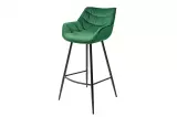 Barová židle DUTCH COMFORT smaragdově zelená samet