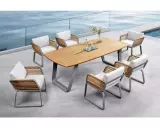 Zahradní 6 místná jídelní souprava WING GREY WHITE