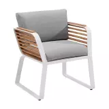 Zahradní jídelní židle WING WHITE GREY