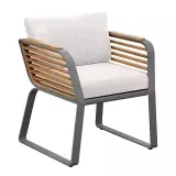 Zahradní jídelní židle WING GREY WHITE