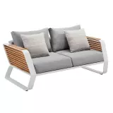 Zahradní dvoumístná pohovka WING WHITE GREY