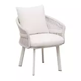 Zahradní jídelní židle AiO TAUPE WHITE