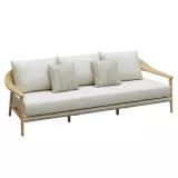 Zahradní třímístná pohovka LEO WHITE