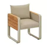 Zahradní jídelní židle s područkami NOTTINGHAM TAUPE