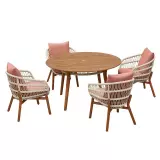 Zahradní 4 místná jídelní souprava VASCA RED