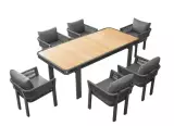Zahradní 6 místná jídelní souprava BORROMEO BLACK GREY