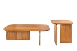 2SET konferenční stolek GATSBY 100/45 CM hnědá masiv akácie