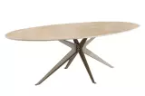 Oválný jídelní stůl SCULPTURE 220 CM travertin keramika Oválný jídelní stůl SCULPTURE 220 CM travertin keramika