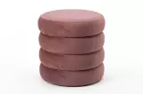 Taburet s ÚP VOQUE 40 CM růžový samet Taburet s ÚP VOQUE 40 CM růžový samet