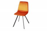 Židle AMSTERDAM oranžová samet