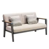 Zahradní dvoumístná pohovka EMOTI BLACK TAUPE