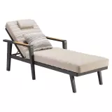 Zahradní lehátko EMOTI BLACK TAUPE