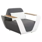 Zahradní křeslo ONDA WHITE DARK GREY