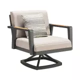 Zahradní otočné křeslo EMOTI BLACK TAUPE