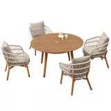 Zahradní 4 místná jídelní souprava VASCA TAUPE