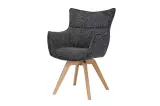 2SET jídelní židle VOGUE antracitová/přírodní texturovaná tkanina otočná 2SET jídelní židle VOGUE antracitová/přírodní texturovaná tkanina otočná
