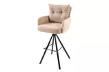 Barová židle BIG GEORGE šampaňská béžová otočná Barová židle BIG GEORGE šampaňská béžová otočná