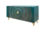Komoda GOLDEN SUNSET 140 CM tyrkysová masiv mango Komoda GOLDEN SUNSET 140 CM tyrkysová masiv mango
