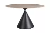 Kulatý jídelní stůl SIGNATURE 135 CM šedá/černá keramika