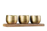 3SET mísa ORIENT zlatá/masiv mango