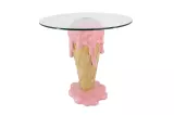 Konferenční stolek ICE CREAM 50 CM růžový/béžový