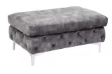 Taburet MODERN BAROCCO XL 90 CM tmavě šedý samet Taburet MODERN BAROCCO XL 90 CM tmavě šedý samet