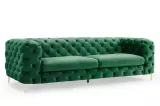 Pohovka MODERN BAROCCO 240 CM smaragdově zelená samet