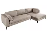 Rohová pohovka SIGNUM XL 315 CM taupe samet pravá