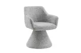 Jídelní židle AMBIENTO šedá žinylková tkanina otočná Jídelní židle AMBIENTO šedá žinylková tkanina otočná