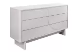 Komoda SAVOY 3D 150 CM bílá/mramor