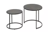 2SET konferenční stolek MOUNTAIN SOUL 60/45 CM černá kamenná dýha