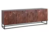 Komoda DUNE 3D 175 CM ořechově hnědá masiv akácie