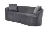Pohovka ELEMENTAL 180 CM grafitově šedá samet