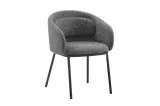 Jídelní židle FLORENZ tmavě šedá/černá texturovaná tkanina Jídelní židle FLORENZ tmavě šedá/černá texturovaná tkanina
