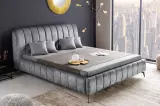 Postel AMSTERDAM 180x200 CM šedá samet