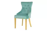 2SET židle CASTLE DELUXE S RUKOJETÍ světle modrá samet