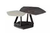 Konferenční stolek MOVEMENT GREY 130 CM keramika otočný