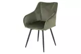 2SET jídelní židle AVIGNON 360° zelená/černá žinylková tkanina