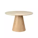 Kulatý jídelní stůl UNIQUE II 120 CM travertin/hnědý keramika