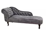 Lenoška CHESTERFIELD šedá samet