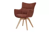 2SET jídelní židle VOGUE rezavě hnědá/přírodní texturovaná tkanina otočná 2SET jídelní židle VOGUE rezavě hnědá/přírodní texturovaná tkanina otočná