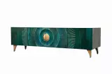 Televizní stolek GOLDEN SUNSET 180 CM tyrkysový masiv mango Televizní stolek GOLDEN SUNSET 180 CM tyrkysový masiv mango
