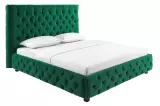 Postel PARIS CHESTERFIELD 180×200 CM tmavě zelená samet