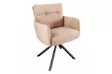 2SET židlo-křeslo BIG GEORGE šampaňsko béžové otočné