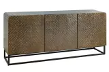 Komoda SNAKE 160 CM hnědočerná masiv mango