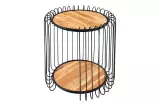 Odkládací stolek TRUE ELEMENTS 50 CM přírodní/černá masiv akácie