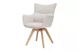 2SET jídelní židle VOGUE béžová/přírodní texturovaná tkanina otočná 2SET jídelní židle VOGUE béžová/přírodní texturovaná tkanina otočná